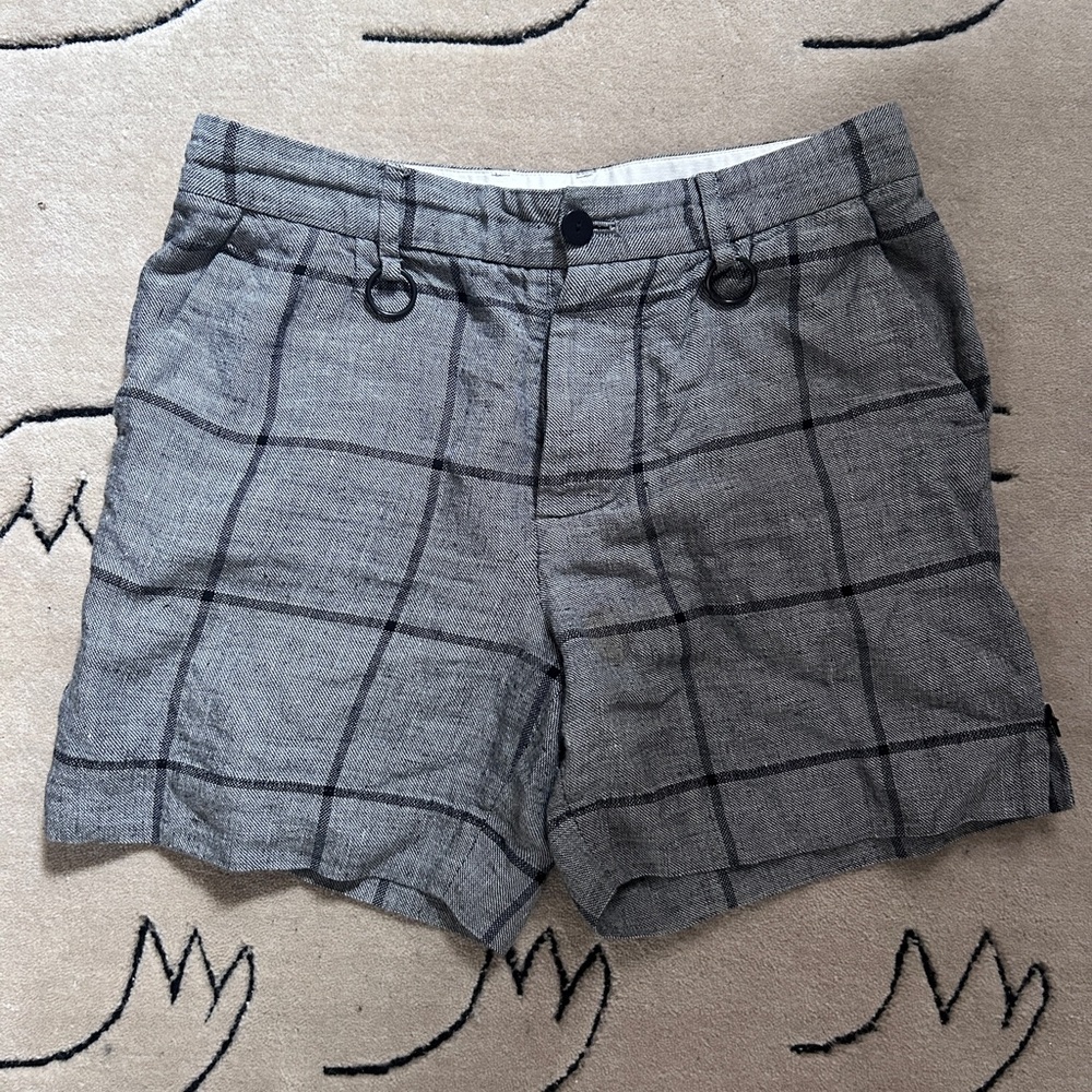 Sunsea Windowpane Plaid Shorts